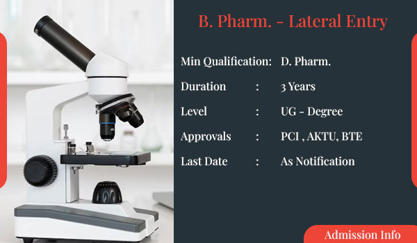 B. Pharm. - Lateral Entry